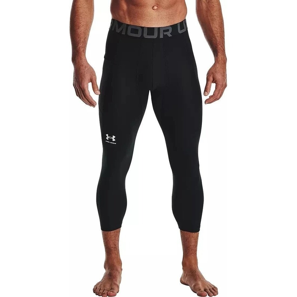 Under Armour Mens HeatGear 3/4 Compression Leggings Black 1361588-001 Small NEW